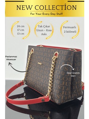 Galb Leather Uzun Askılı Zincir Detaylı Kadın Omuz Çantası