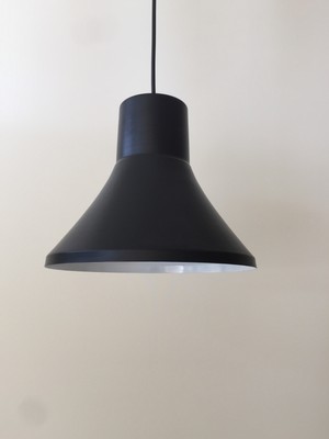 Riolight  Retro Siyah Içi Beyaz Metal Sarkıt Avize