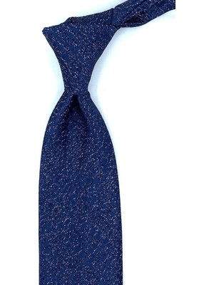 Kravatkolik Lacivert Kum Desen Mendilli Klasik Kravat KK10928