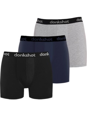 Donkshot Likralı Compact Classic Boxer 6 Lı 1101V4 (Siyah-Lacivert-Gri)