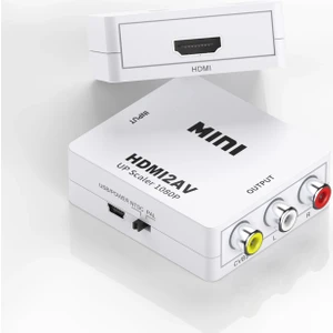 HDMI To Rca Görüntü ve Ses Dönüştürücü Çevirici HDMI In Av Out Converter Adaptör Lale Cvsb