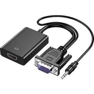 VGA HDMI Aktif Dönüştürücü VGA To HDMI Kablolu VGA Erkek HDMI Dişi VGA In HDMI Out Converter