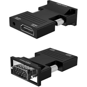 HDMI To VGA Hdmı Dişi (In) To VGA Erkek (Out) HDMI VGA Dönüştürücü HDMI Giriş VGA Çıkış + Ses
