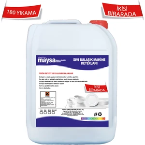 Maysa Ev Tipi Sıvı Bulaşık Makine Deterjanı İkisi Birarada 4 LT. (180 Yıkama) (Bulaşık Deterjanı + Parlatıcı)