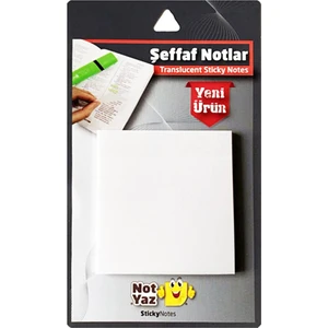 Şeffaf Transparan Yapışkanlı Bloknot 2'li