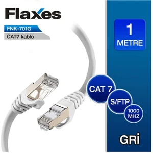 FNK-701G 1 M. Cat 7 S/ftp  Patch  Kablosu, Gri