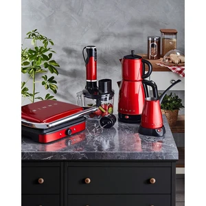 4 Parça Kırmızı Elektrikli Çeyiz Seti Ergonomik Tasarım ve Paslanmaz Çelik Özellikleriyle