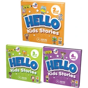 Akın Dil Eğitim Akın Dil Hello Kids Stories 2nd Grade + Stories 3rd Grade + Stories 4th Grade Hikaye Seti