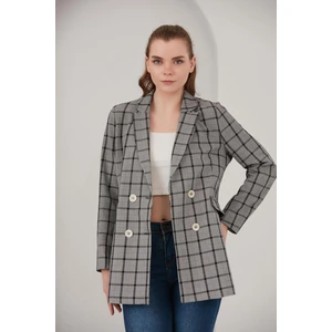 Alexander Gardi Ekoseli Blazer Ceket (B22-20401)