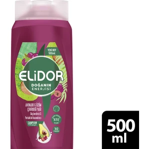 Doğanın Enerjisi Saç Bakım Şampuanı Avokado ve Üzüm Çekirdeği Yağı ve Parlaklık Kazandırıcı 500 ml