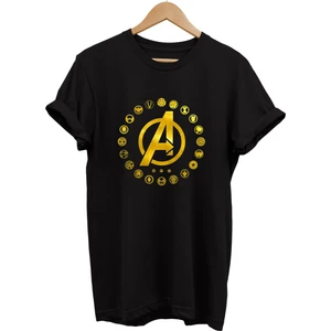Marvel Avengers Baskılı %100 Pamuk Oversize T-Shirt Büyük Beden Tişört