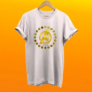 Marvel Avengers Baskılı %100 Pamuk Oversize T-Shirt Büyük Beden Tişört