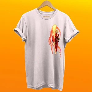 Street Fighter Ken Baskılı %100 Pamuk Oversize T-Shirt Büyük Beden Tişört