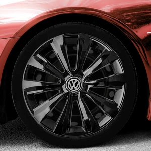 Volkswagen Transporter 16 Inç Uyumlu Jant Kapağı Amblemli Piano Black 4'lü Takım 214