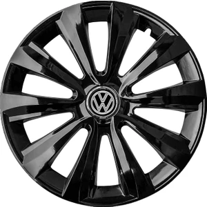 Volkswagen 16 Inç Jant Kapağı Amblemli Piano Black 4'lü Takım 214