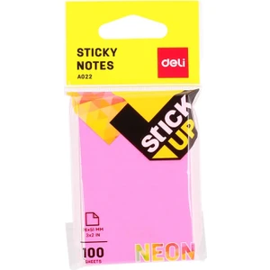 A02202 Yapışkanlı Not Kağıdı 76X51 100 Yaprak Neon