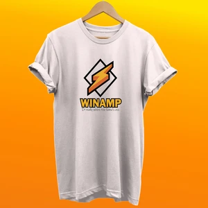 Winamp Baskılı Pamuk Oversize T-Shirt