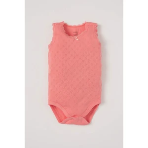 Kız Bebek Kalp Desenli Basic Danteli Çıtçıtlı Pamuklu Body T8075A221SP