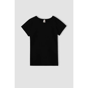 Kız Çocuk Basic Bisiklet Yaka Kısa Kollu Tişört I0489A621SM