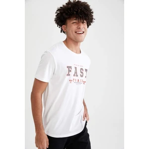 Regular Fit Baskılı Kısa Kollu Pamuklu Penye Tişört U0253AZ21SM