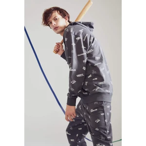 Oversize Fit Kapüşonlu Baskılı Pamuklu Sweatshirt U9088AZ21AU