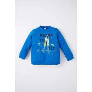 Erkek Bebek Regular Fit Tekli Sweatshirt S0715A220WN