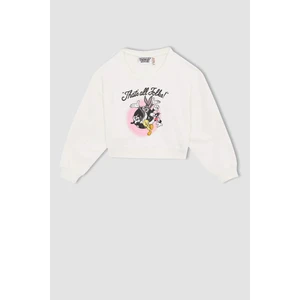 Kız Çocuk Looney Tunes Bisiklet Yaka Sweatshirt W1728A621AU