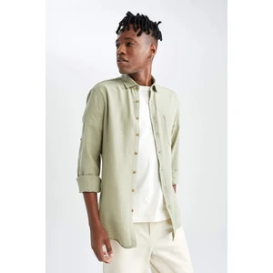 Slim Fit Basic Uzun Kollu Gömlek N9097AZ21SM