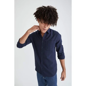 Slim Fit Basic Uzun Kollu Gömlek N9097AZ21SM