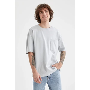 Oversize Fit Bisiklet Yaka Basic Tişört T3661AZ22SP