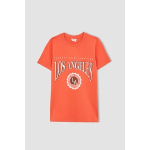 Erkek Çocuk Regular Fit Baskılı Kısa Kollu Pamuklu Penye Tişört X2470A622SP