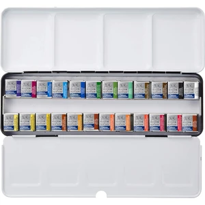 Winsor & Newton Winsor Newton Cotman Suluboya Seti 24 Renk (1 Adet)Metal Kutu Profesyonel Sanatçı Boyası