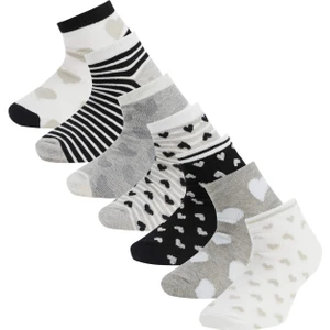 Kız Çocuk 7'li Pamuklu Patik Çorap T7640A6NS