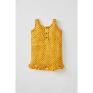 Kız Bebek Puantiyeli Kolsuz Kısa Tulum V5763A221Sm