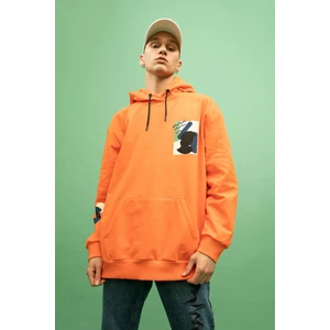 Coool Oversize Fit Kapüşonlu Baskılı Sweatshirt W6113AZ22SP