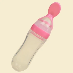 90 ml Silikon Bebek Biberonu - Pembe (Yurt Dışından)