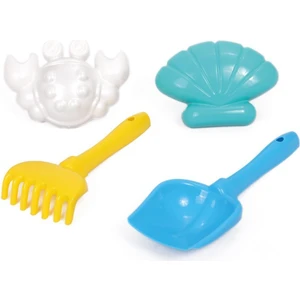 Plaj Kürek Tırmık Kalıp Seti 4 Parça Eğlenceli Oyunlar İçin Renkli ve Dayanıklı