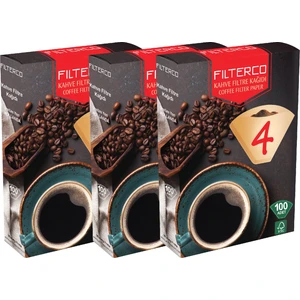 Fi lterco Filtre Kahve Kağıdı 100LÜ 4 Numara 3 Paket 300LÜ