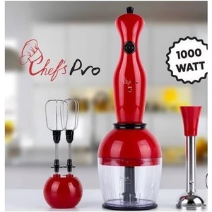 Pro 1000W Blender Seti Kırmızı Blender