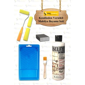 Bal Sanat Rich Selfy Decor 240 cc Antik Beyaz Kendinden Vernikli Mobilya Boyama Seti