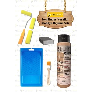Bal Sanat Kendinden Vernikli Mobilya Boyama Seti Rich Selfy Decor 500CC Latte BS-SELFY5856