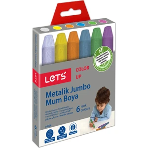 6 Renk Metalik Jumbo Mum Boya Lets
