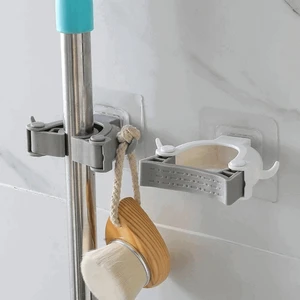 Atakshome 3 Adet Banyo Askısı Paspas Süpürge Fırça ve Mop Askısı Sap Tutucu Mutfak Banyo Askıı