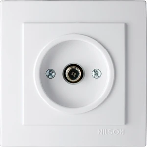 Touran Beyaz F Konnektör Uydu Prizi