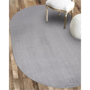 Valery Home Oval Comfort Puffy Ponpon Saçaksız Peluş Halı Gri