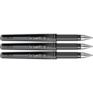 Roller Kalem - Broadlıne - 1.0 mm - Siyah - 3'lü