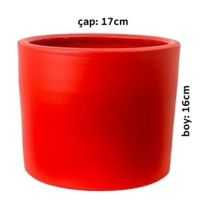 Fidan Burada Ruby Terra Cotta Saksı Kırmızı 17cm