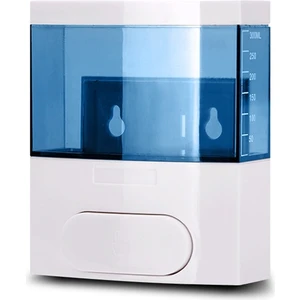 300 ml Duvara Monte Plastik Tek-Tüp Manuel Basın Tipi Duş Jel Köpük Sabunluk Mavi (Yurt Dışından)