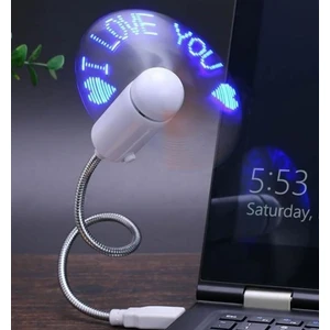Hazar Led Mini USB Ledli I Love You Yazılı Fan, Mini USB Vantilatör