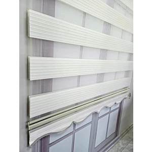 Pliseli Zebra Stor Perde Ekru MZ481